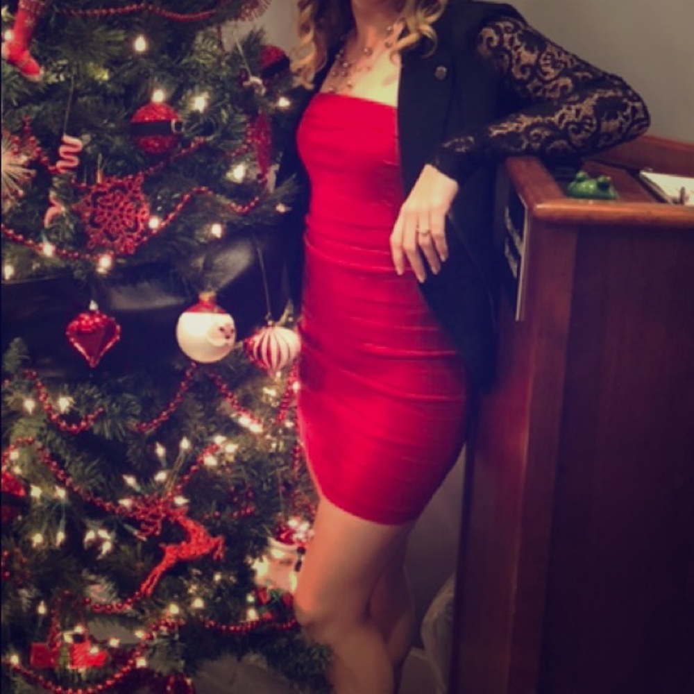 Strapless Red Dress